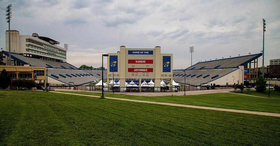Wide shot of David Booth Memorial Stadium at University of Kansas Photograph by Eldon McGraw