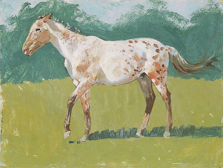 Frederic Remington Painting - Untitled horse study    #11 by Frederic Remington