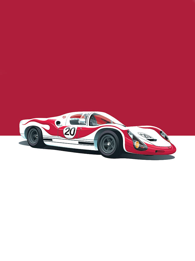 Vintage Porsche LeMans Race Car #11 Digital Art by Thespeedart Vintage Porsche LeMans Race Car #11 Digital Art by Thespeedart
