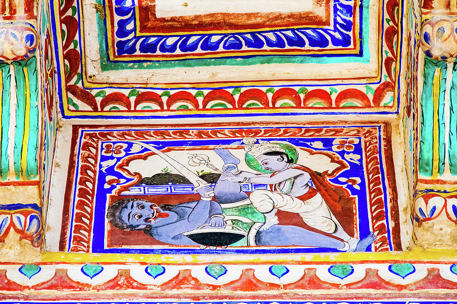 Wall painting from Nawalgarh, Rajasthan #11 Photograph by Lie Yim