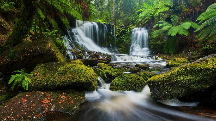 Waterfall Digital Art by Sandra Gillespie