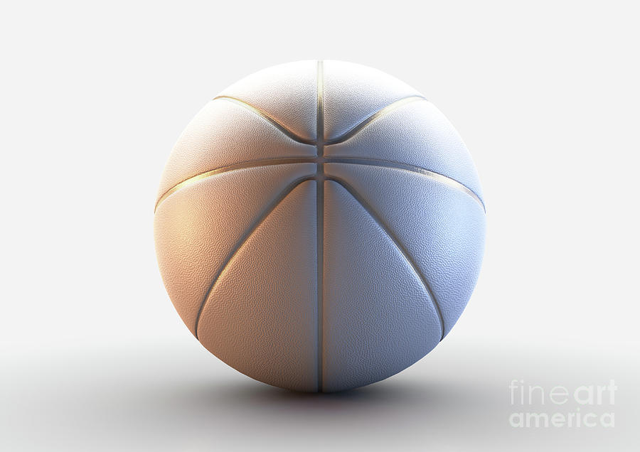 white and gold basketball