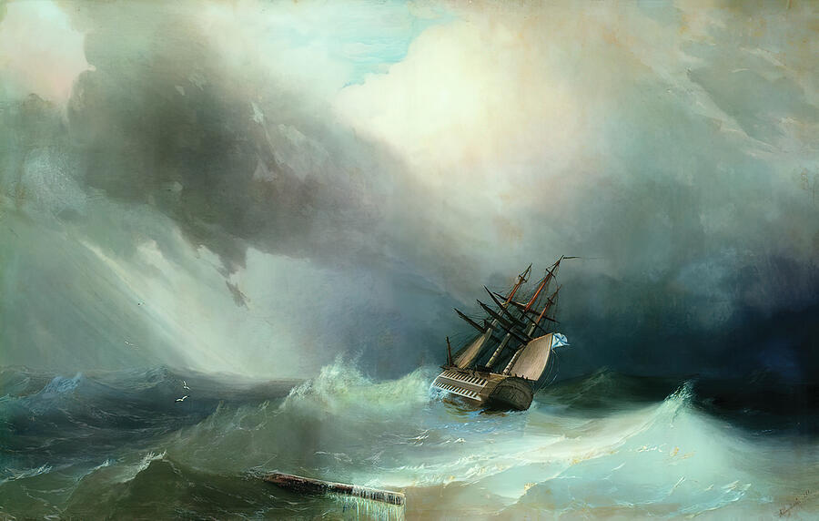Ship Painting - Ivan Aivazovsky #113 by Ivan Aivazovsky