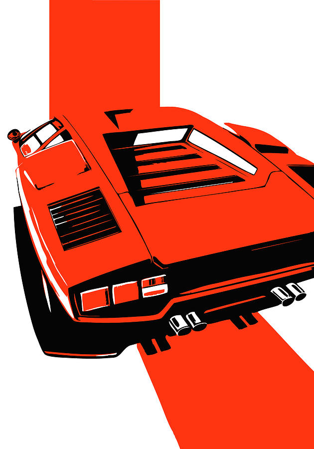 Lamborghini Countach - Classic Italian Supercar Digital Art by ...