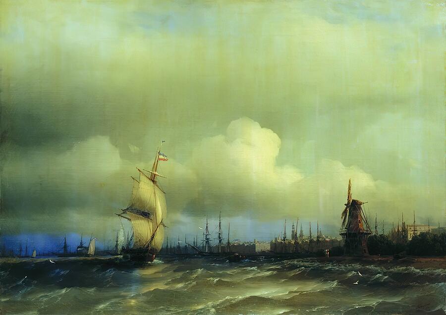 Ship Painting - Ivan Aivazovsky #118 by Ivan Aivazovsky