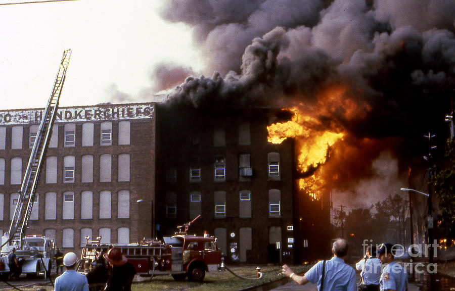 9-02-85 Passaic, NJ Labor Day Fire, Conflagration #12 Photograph by Steven Spak
