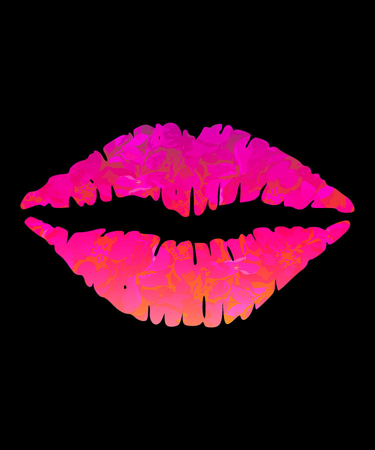 Abstract Kissing Lips Art Digital Art by CalNyto - Fine Art America