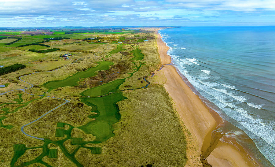 Aerial View Of Trump International Golf Links In Aberdeenshire ...