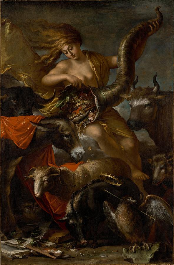 Allegory of Fortune Painting by Salvator Rosa - Pixels