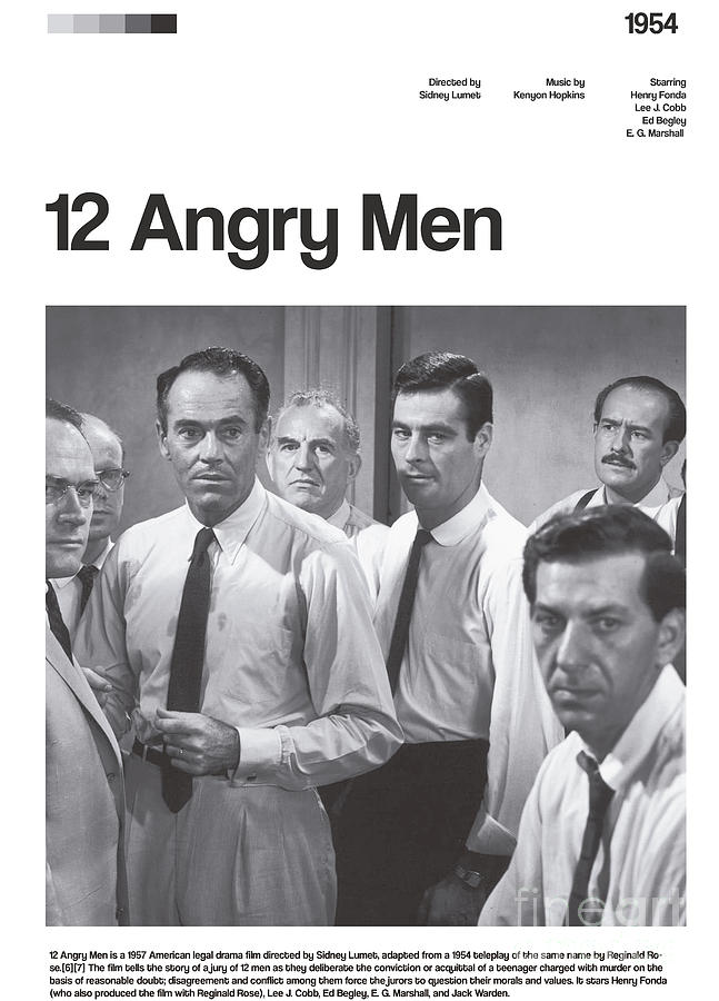 Angry Men Movie Poster Painting By Pablo Romero Pixels