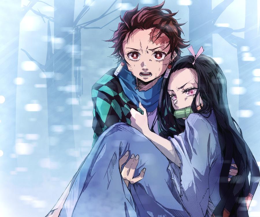 Anime Demon Slayer Kimetsu no Yaiba Tanjirou Kamado Nezuko Kamado ...