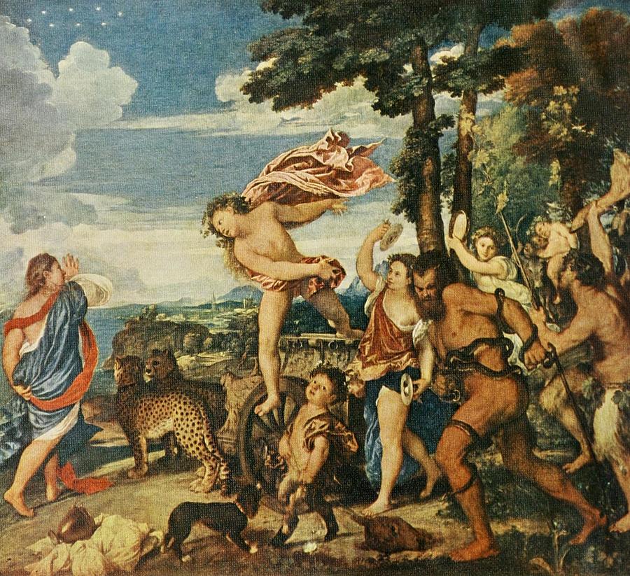 Bacchus and Ariadne #13 Painting by Titian
