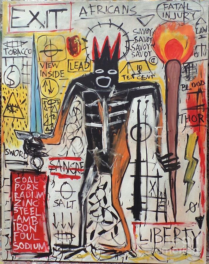Basquiat Painting by Street Art - Fine Art America