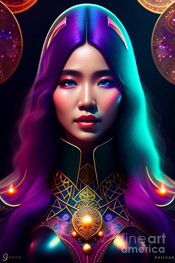 Beautiful cosmic sorceress nebulas galactic Digital Art by Boon Mee ...