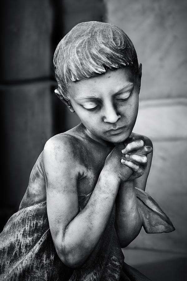 Immortal Stone - Black and white photo of the statues of Staglieno, Genoa #2 Sculpture by Paul E Williams
