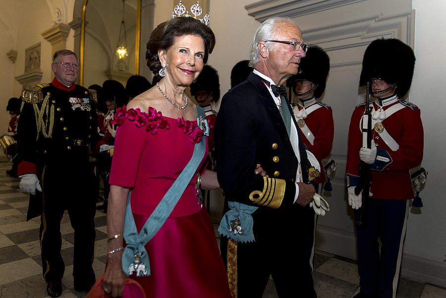Crown Prince Frederik of Denmark Holds Gala Banquet At Christiansborg Palace #12 Photograph by Ole Jensen