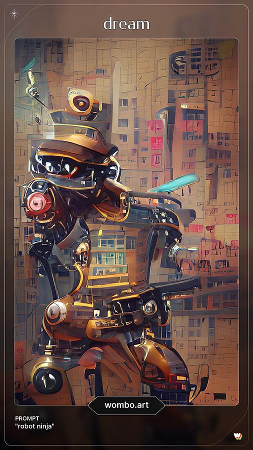 Robot Ninja 2 Digital Art by Denise F Fulmer