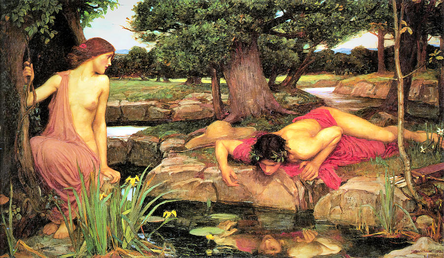 Echo and Narcissus #12 Painting by John William Waterhouse