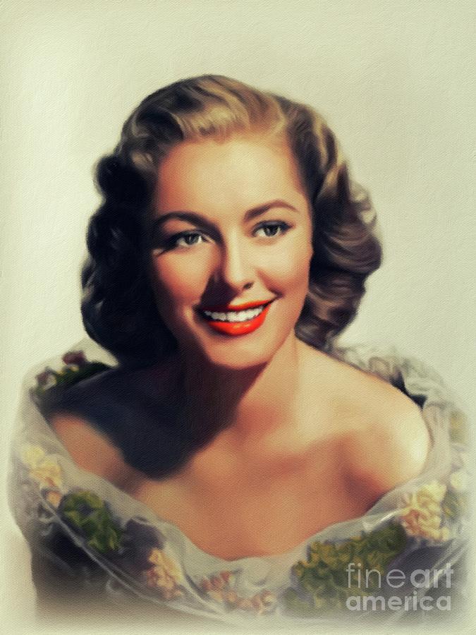 Eleanor Parker, Vintage Actress Painting by John Springfield | Fine Art ...