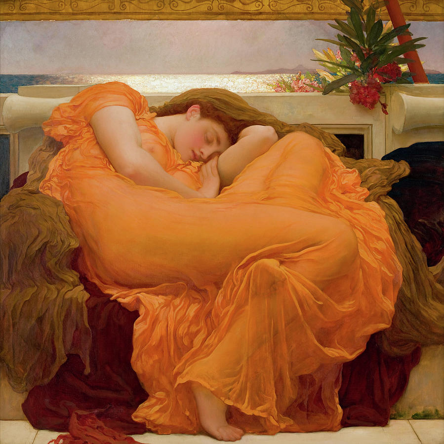 Portrait Painting - Flaming June #12 by Frederic Leighton