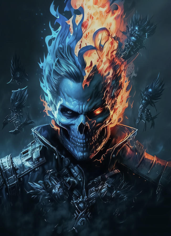 Wallpaper ghost rider, dark, marvel, minimal desktop wallpaper, hd image,  picture, background, bbb176 | wallpapersmug