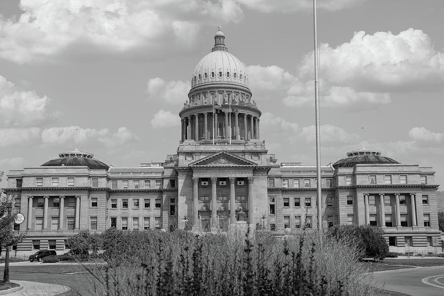 Idaho state capitol building in Boise Idaho in black and white #12 ...