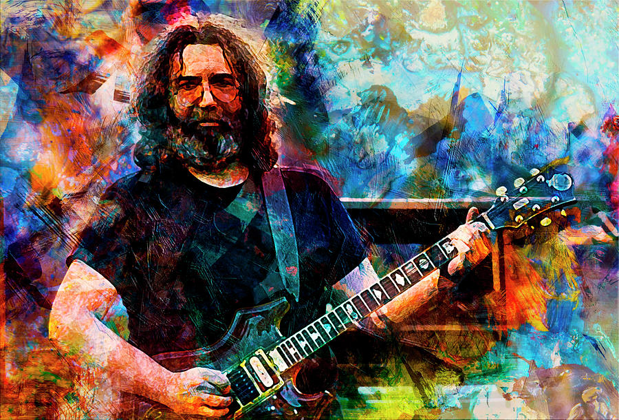 Jerry Garcia Digital Art by Julia Kaestner