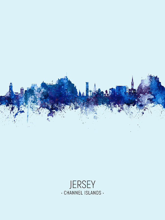 Jersey Channel Islands Skyline #12 Digital Art by Michael Tompsett