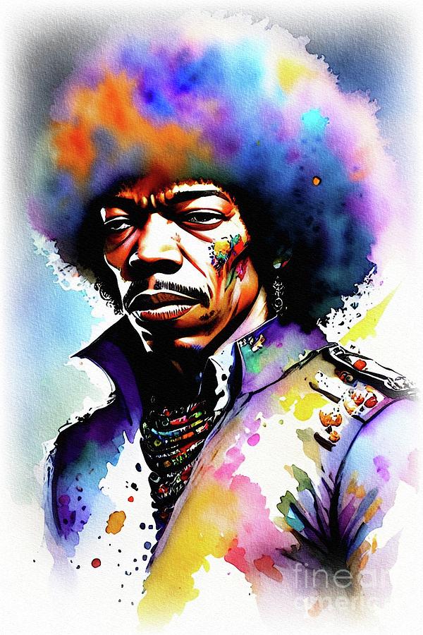 Jimi Hendrix, Music Star Painting by John Springfield - Fine Art America