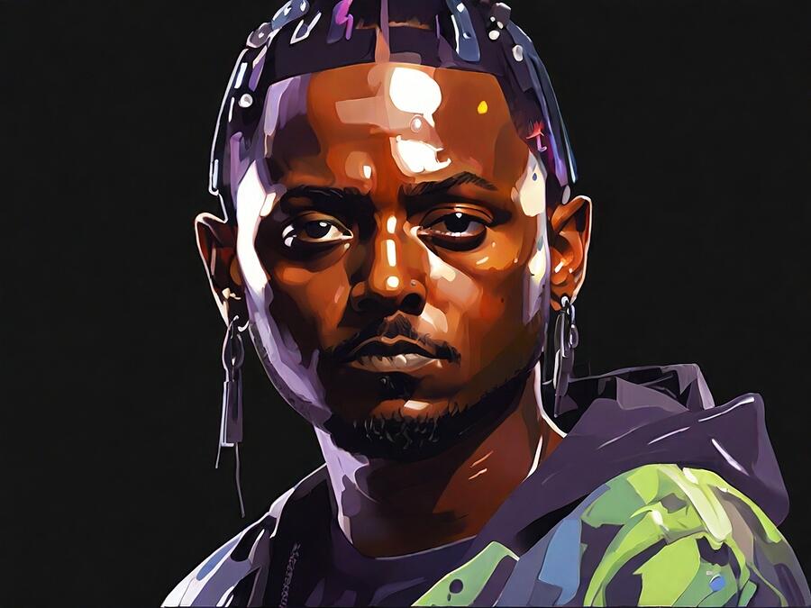 Kendrick Lamar Digital Art - Kendrick Lamar #12 by Amsterdam Funderburke