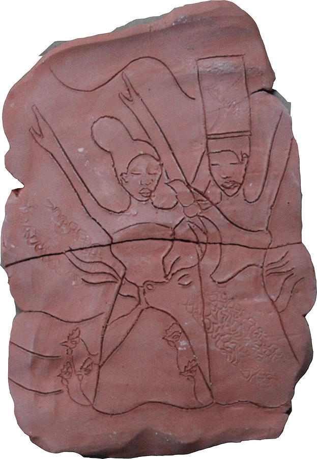 Kintu and Nambi Legend #12 Ceramic Art by Gloria Ssali