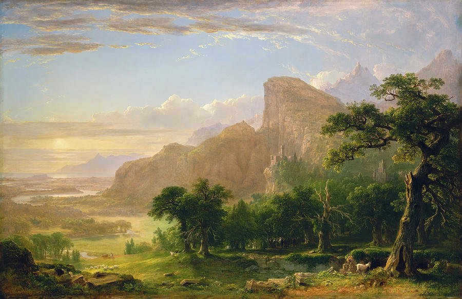 Landscape Scene from Thanatopsis #12 Painting by Asher Brown Durand