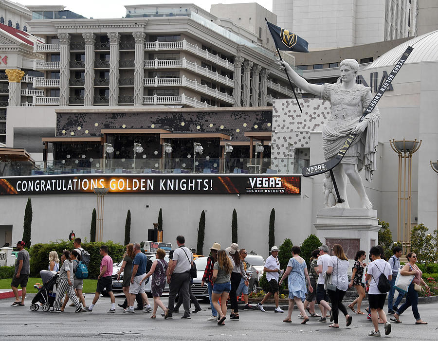 Las Vegas Strip Shows Support For Vegas Golden Knights During Stanley Cup Playoffs Run #12 Photograph by Ethan Miller