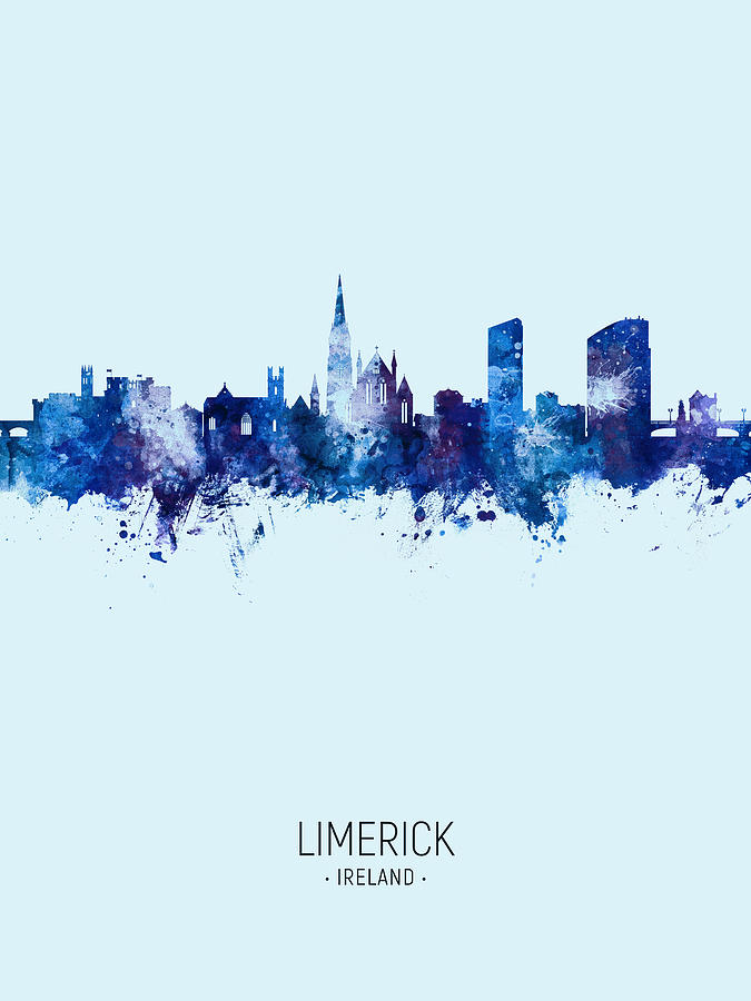 Limerick Ireland Skyline #12 Digital Art by Michael Tompsett