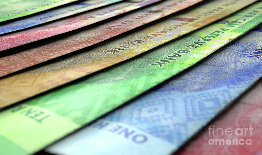 Lined Up Close-up Banknotes Digital Art