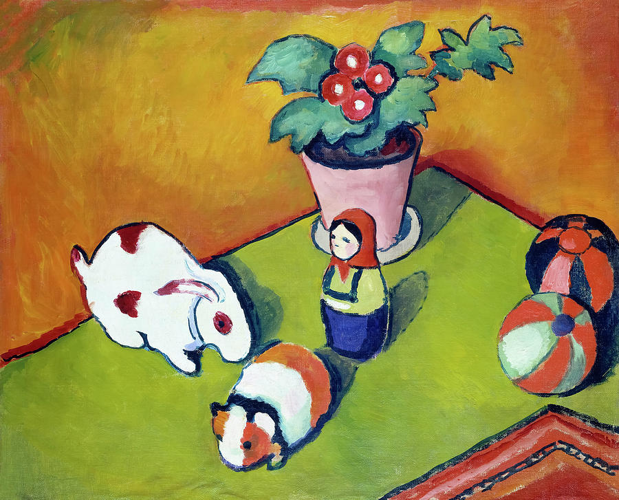 Little Walters Toys  By August Macke Painting