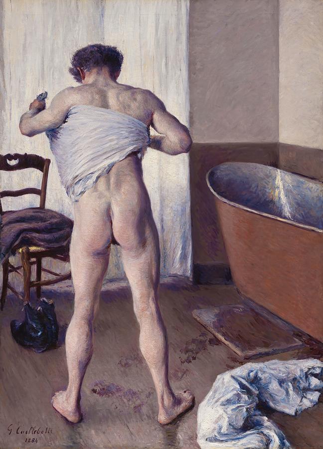 Nude Painting - Man at His Bath #12 by Gustave Caillebotte