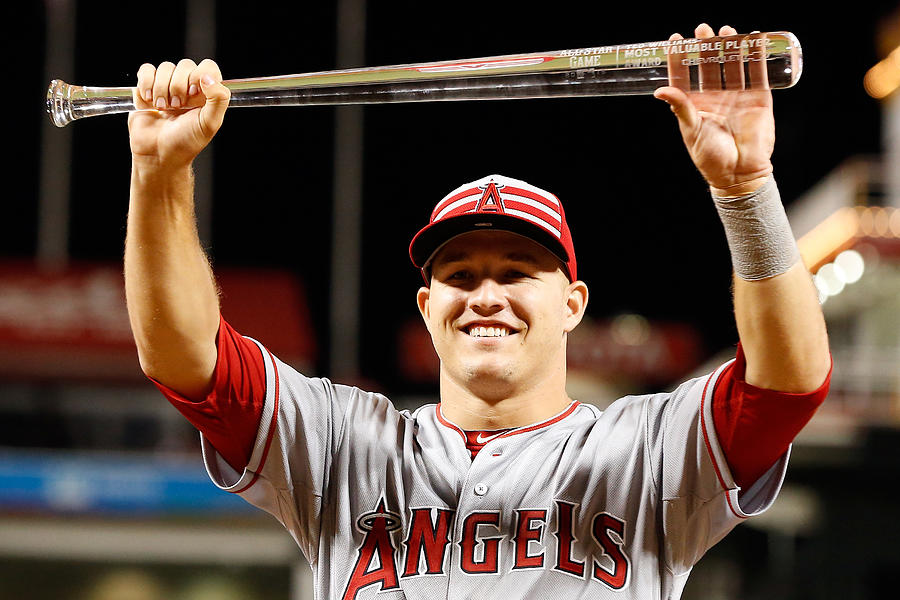 Mike Trout #12 Photograph by Rob Carr