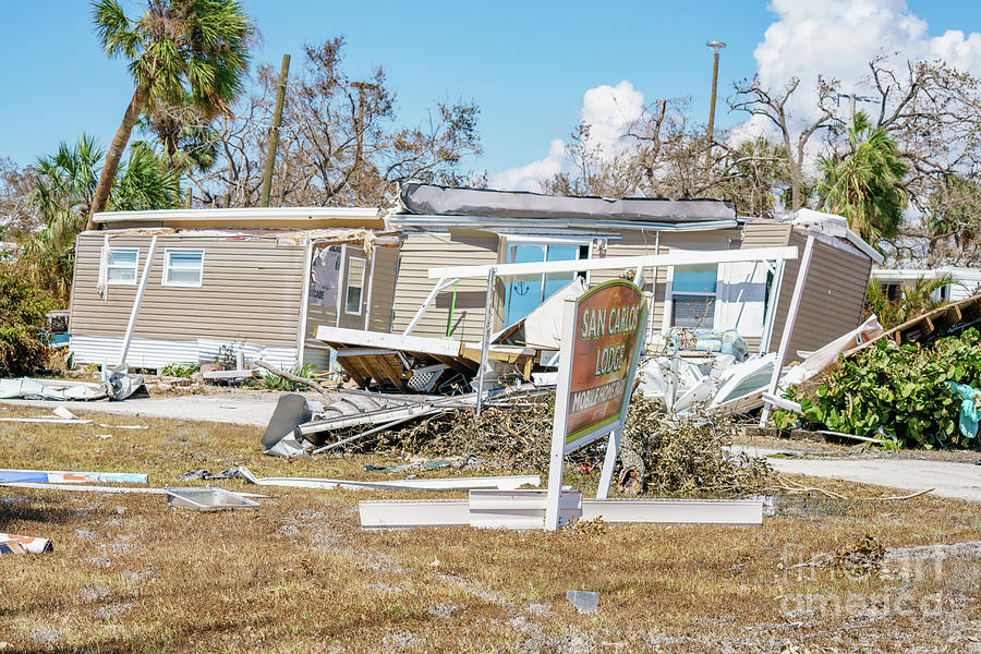 Mobile homes destroyed by Hurricane Ian Fort Myers FL Photograph by ...