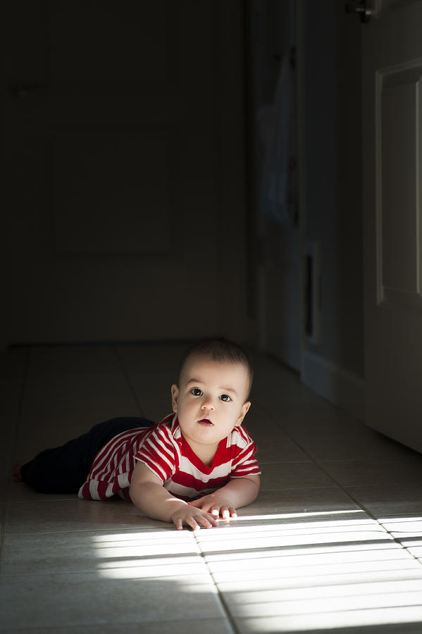12 Month Old Baby Crawls In Sunlight Photograph by Jill Lehmann Photography