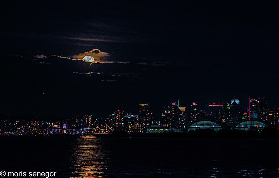 Moon Rise, San Diego #12 Photograph by Moris Senegor