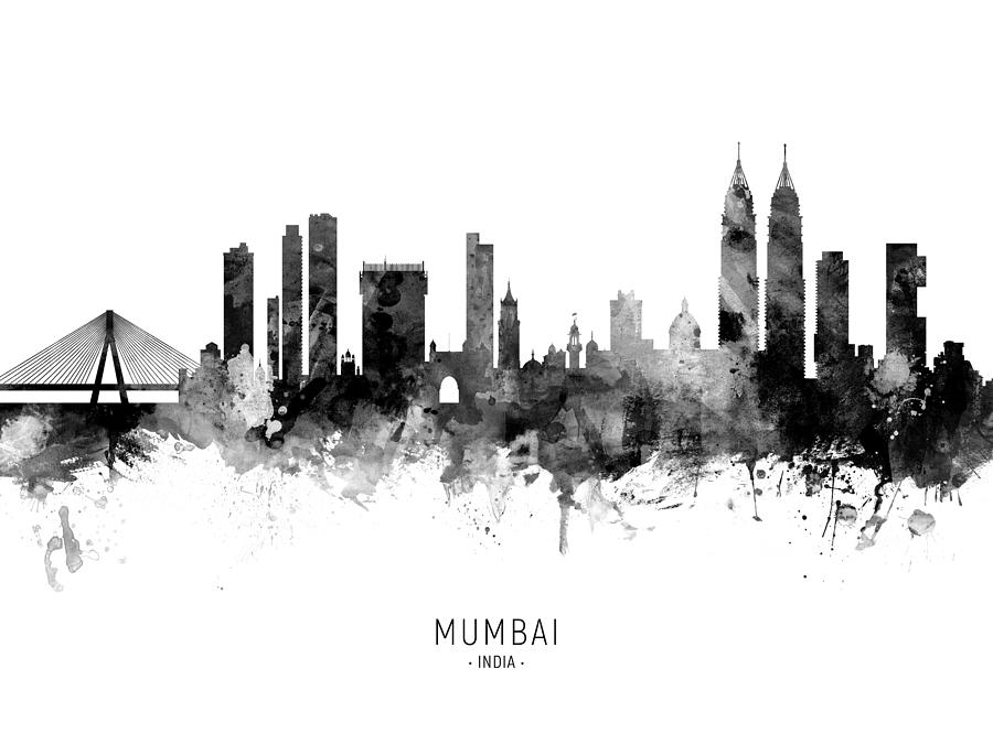 Mumbai Skyline India Bombay #12 Digital Art by Michael Tompsett