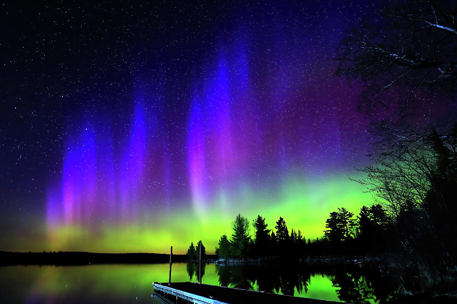Northern Lights over Boulder Lake #12 Photograph by Shixing Wen