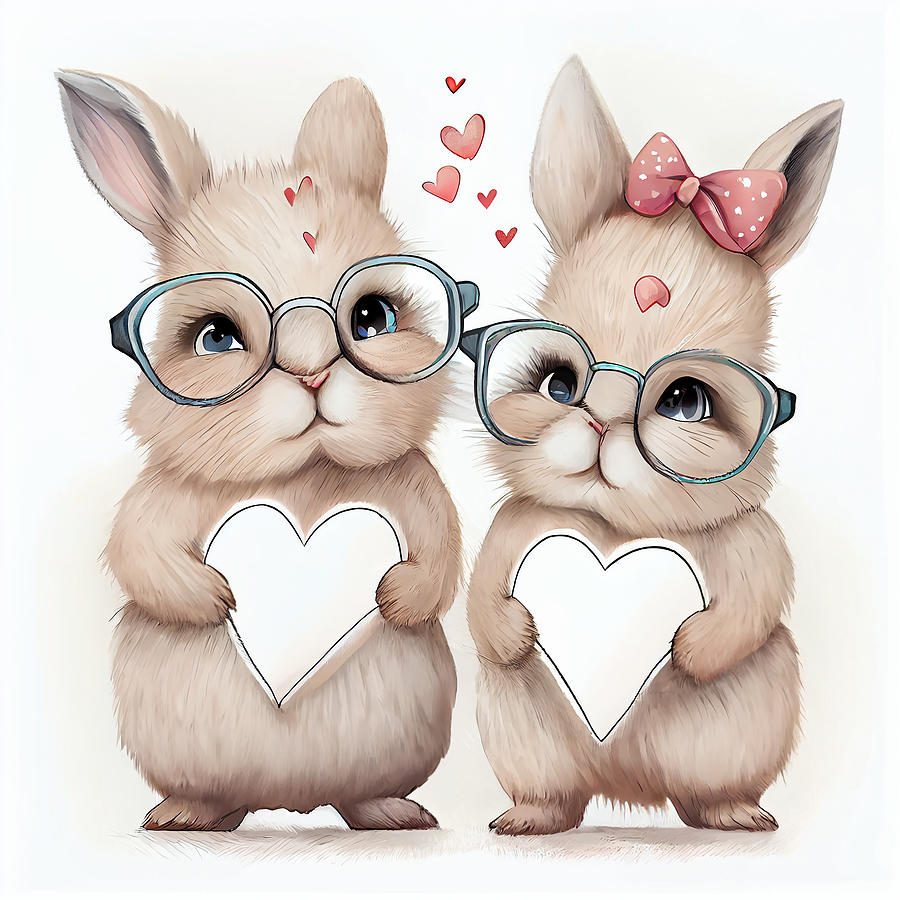 Peter Rabbit Mixed Media - Peter Rabbit Valentine #12 by Stephen Smith Galleries