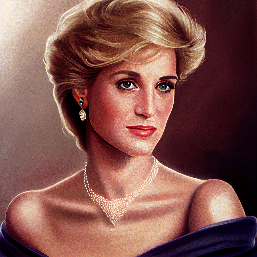 Princess Diana Of Wales Art Mixed Media