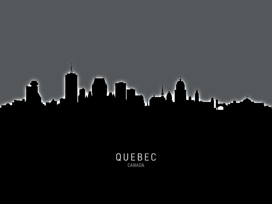 Skyline Digital Art - Quebec Canada Skyline #12 by Michael Tompsett
