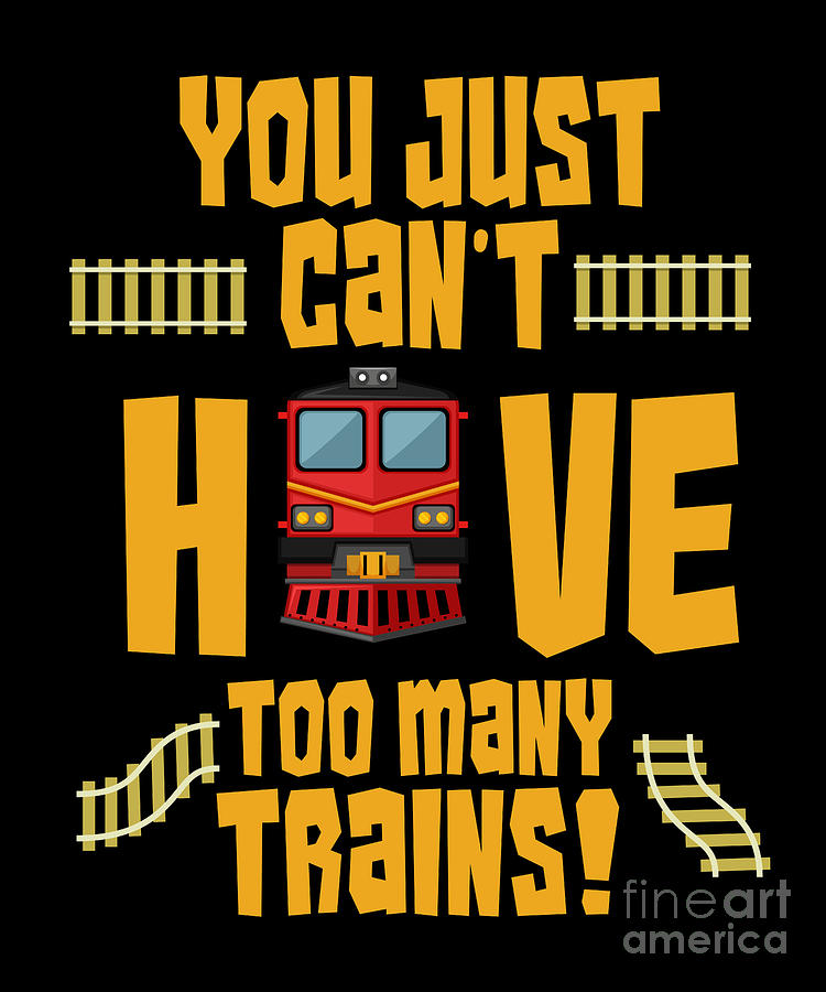 Train Digital Art - Railway Train Trains Model Railroad Gift #12 by RaphaelArtDesign