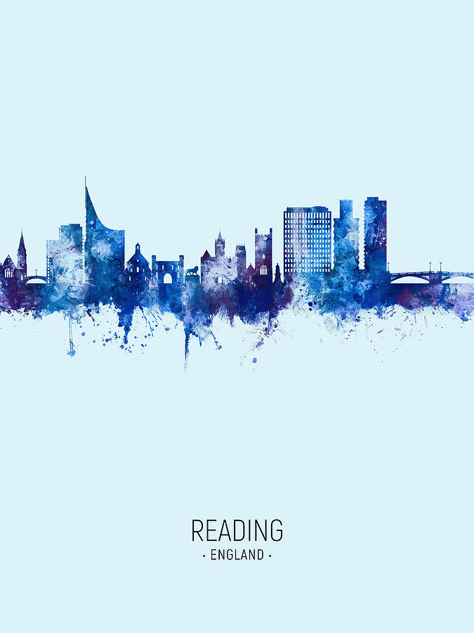 Reading England Skyline #12 Digital Art by Michael Tompsett