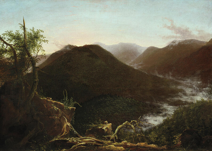 Sunrise in the Catskills, from 1826 Painting by Thomas Cole