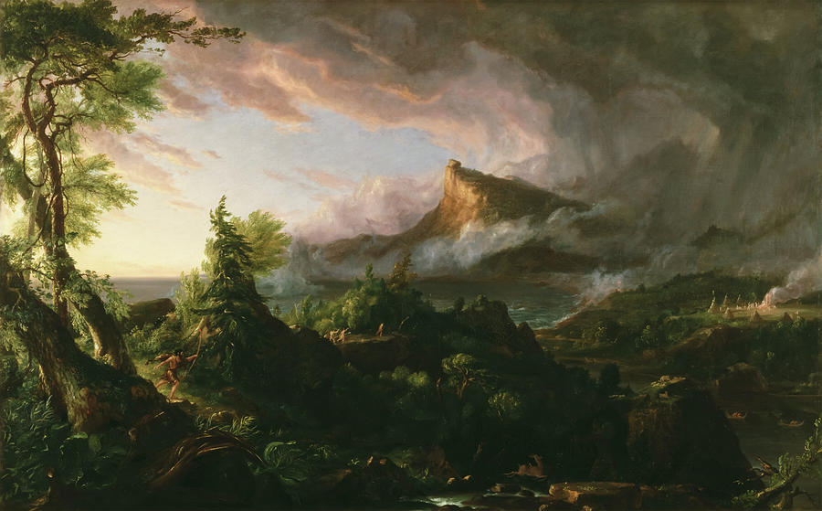 Thomas Cole Painting - The Course of Empire by Thomas Cole by Mango Art